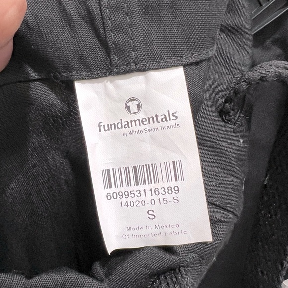 NWT White Swan Fundamentals Unisex Black Drawstring Scrub Pants - Size S - Picture 5 of 5